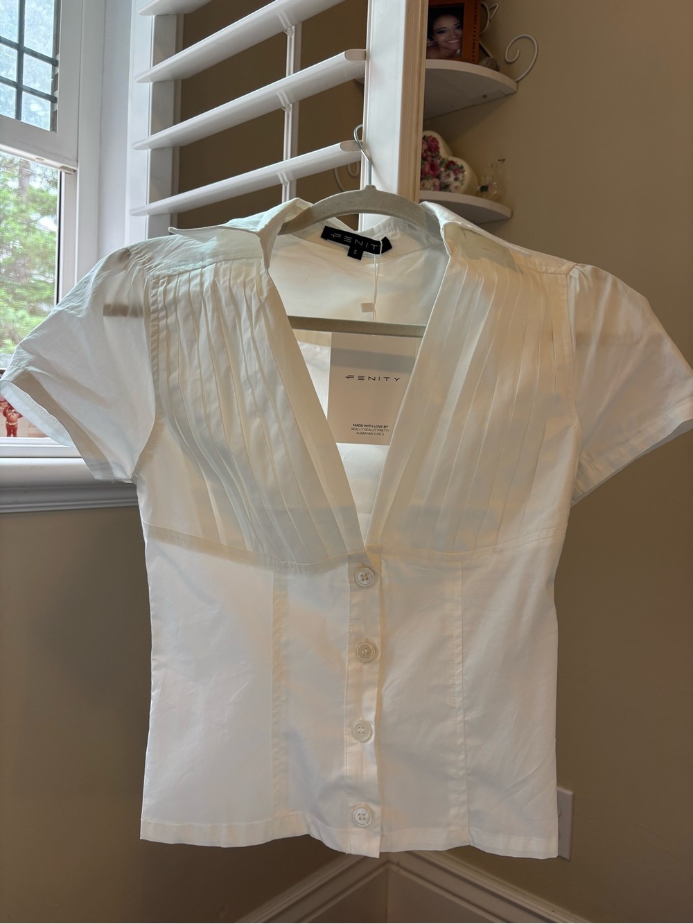 New Fenity White Button Down shirt